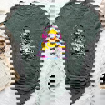 Rubber Duck Techno House Music Turntable Dj Rubber Duckling Bella Canvas T-shirt | Mazezy