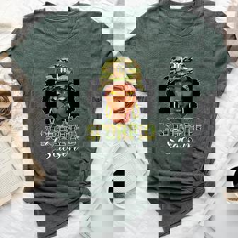 Scorpio Season Black Woman With Camo Hat Birthday Girls Bella Canvas T-shirt | Mazezy