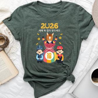 Seollal Korean 2026 Lunar New Year Korean Decorations Horse Bella Canvas T-shirt - Thegiftio UK