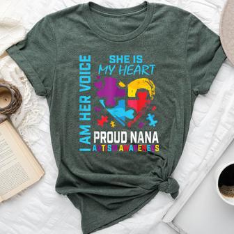She Is My Heart Autism Awareness Granddaughter Proud Nana Bella Canvas T-shirt - Thegiftio UK