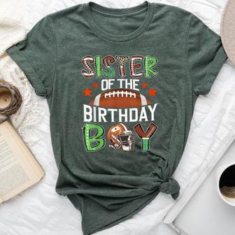 Sister Of The Birthday Boy Game Day Football Bella Canvas T-shirt - Thegiftio UK