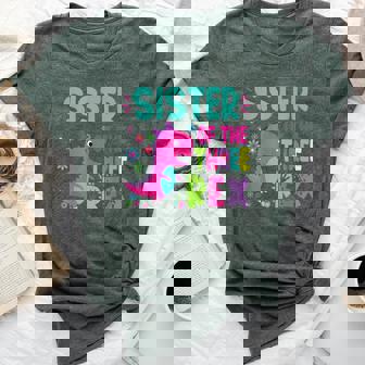 Sister Of The Three Rex Birthday Dinosaur Family Matching Bella Canvas T-shirt - Thegiftio