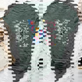 Sisters In Christ Pretty Floral Butterfly Christian Bella Canvas T-shirt - Thegiftio