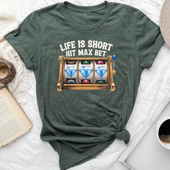 Slot Machine Player Slots Lover Hit Max Bet Women Bella Canvas T-shirt - Thegiftio UK