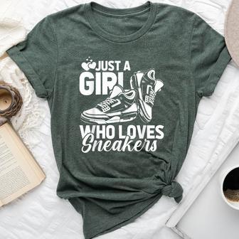 Sneaker Head Street Style Just A Girl Who Loves Sneakers Bella Canvas T-shirt - Thegiftio UK