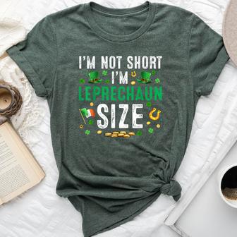 St Patrick Day I Am Not Short Im Leprechaun Size Men Bella Canvas T-shirt - Thegiftio UK