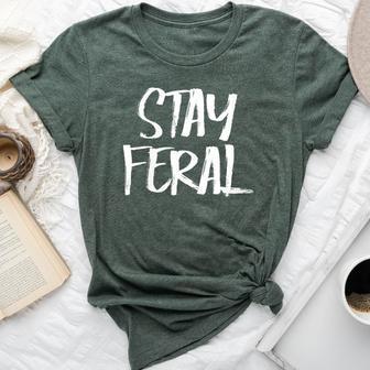 Stay Feral Women Bella Canvas T-shirt - Thegiftio UK
