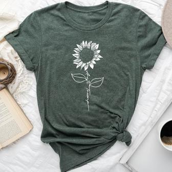 Subtle Anti Trump Flowers Sunflower Bella Canvas T-shirt | Mazezy
