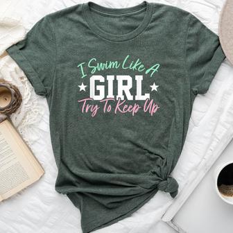 Swimming Girl Swim Daughter Swimmer Bella Canvas T-shirt - Thegiftio UK