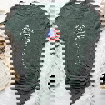 Thank You Veterans Sunflower Usa Flag Military Patriotic Bella Canvas T-shirt | Mazezy