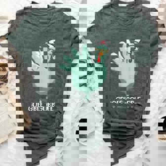 Thanksgiving Turkey Glove Gobble Thankful Nurse Medical Fall Bella Canvas T-shirt | Mazezy