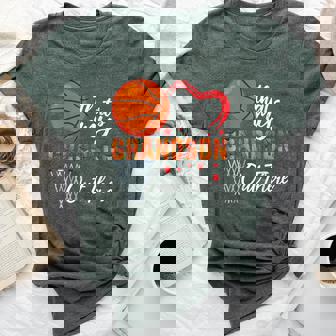 That's My Grandson Out There Basketball Grandma Mother's Day Bella Canvas T-shirt | Mazezy