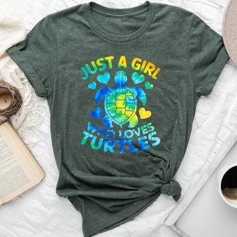 Turtle Tie Dye Just A Girl Who Loves Turtles Bella Canvas T-shirt - Thegiftio UK