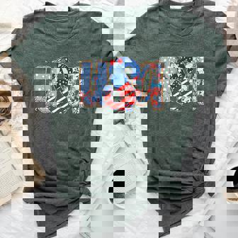 Usa Flag 4Th Of July Coquette Bow Floral Patriotic Girl Bella Canvas T-shirt | Mazezy