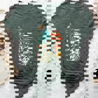 Usa Statue Of Liberty 4Th Of July Party Beer Patriotic Men Bella Canvas T-shirt | Mazezy