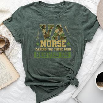 Va Nurse Veterans Day Family Patriotic Nursing Scrub Bella Canvas T-shirt - Thegiftio UK