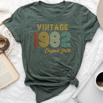 Vintage 1982 Original Parts Retro 43 Years Old Womens Bella Canvas T-shirt - Thegiftio UK