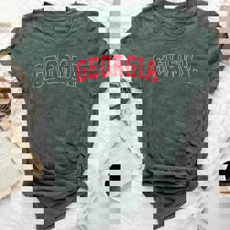 Vintage Georgia Ga Georgia Ga Classic Retro Red Bella Canvas T-shirt | Mazezy