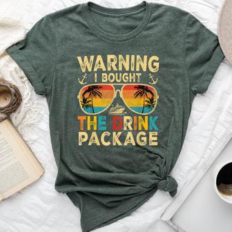 Warning I Bought The Drink Package Family Cruising Bella Canvas T-shirt - Thegiftio UK