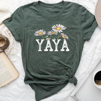 Yaya Floral Chamomile Mother's Day Yaya Bella Canvas T-shirt - Thegiftio UK