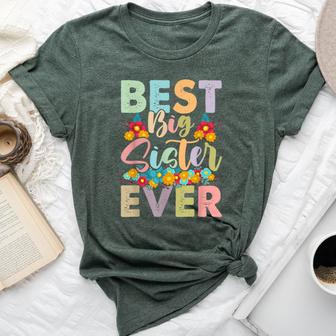 Youth Best Big Sister Ever Girl's Baby Announcement Idea Bella Canvas T-shirt - Thegiftio UK