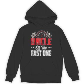 1 Year Old Racing Car Fast One Birthday 1St Family Uncle Hoodie - Thegiftio UK