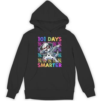 101 Days Of School Dabbing Dog Cute 100 Days Smarter Student Hoodie | Mazezy
