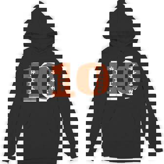 10th Birthday Football Ball Boys 10 Year Old Unisex Hoodie | Mazezy