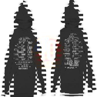 10Th Birthday Official Double Digits 10 Years Old Us Flag Hoodie | Mazezy