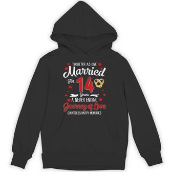 14Th Wedding Anniversary 14-Year Married Couple Matching Hoodie | Mazezy