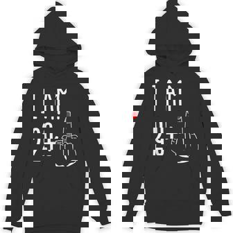 I Am 29 Plus 1 Middle Finger 30Th Women's Birthday Hoodie - Thegiftio