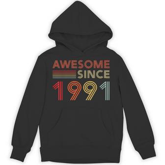 35 Birthday Decorations 35Yr Awesome 1991 35Th Birthday Hoodie - Thegiftio UK