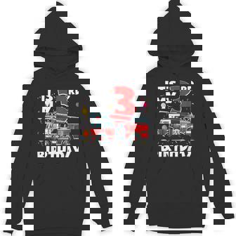 3Rd Birthday Boy Fire Truck 3 Year Old Toddler Firefighter Hoodie | Seseable CA