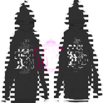 I Am 56 Plus 1 Middle Finger 56Th Women's Birthday Hoodie - Thegiftio