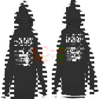 5K Squad Running Christmas Santa Reindeer Elf Snowman Runner Hoodie | Mazezy