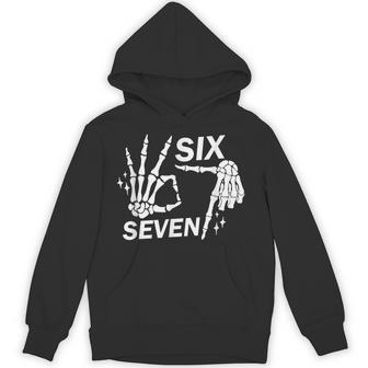 6 7 Skeleton Hands Halloween Hoodie - Thegiftio UK