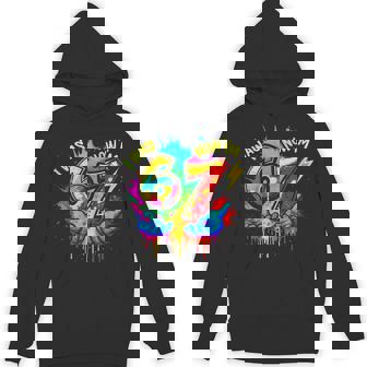 I Was 6 Now I'm 7 Six Seven Meme Colorful Paint Hoodie - Monsterry