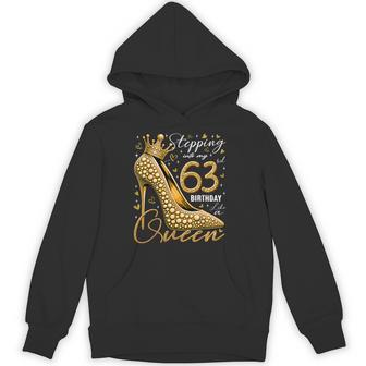 63 Year Old High Heels Stepping Into My 63Rd Birthday Hoodie - Thegiftio UK