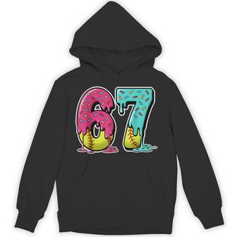 67 Ice Cream Drip Softball Gen Alpha Slang Six Seven Meme Hoodie - Thegiftio UK