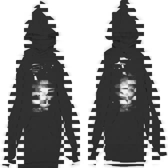 Alien Cat Meme Ufo Vintage Graphic Y2k Silly Cat Hoodie - Thegiftio