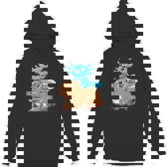 Anime Kawaii Axolotl Capybara Apparel -Kids Small Modern Whimsical All Seasons Short Sleeve V-Neck Regular Fit Lightweight Classic Fit Detailed Fabric Composition Unique Unisex Hoodie | Mazezy