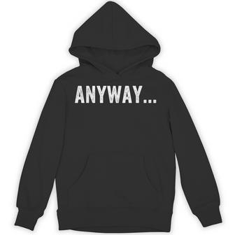 Anyway -Adults Black Classic Fit Modern Crew Neck Short Sleeve Hoodie - Thegiftio UK