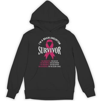 Aortic Brain Aneurysm Awareness I'm Brain Aneurysm Survivor Hoodie - Thegiftio UK