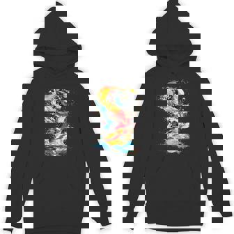 Artsy Water Polo Player On Abstract Art Water Polo Unisex Hoodie | Mazezy