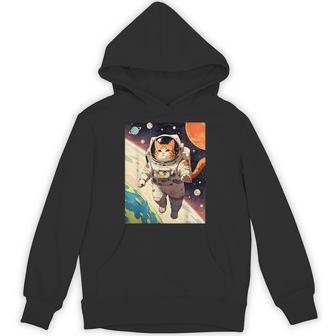 Astronaut Cat Space Cat Japanese Retro Kawaii Cute Hoodie | Mazezy