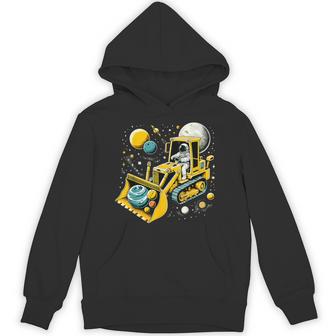 Astronaut Excavator In Space Planet Hoodie - Thegiftio UK