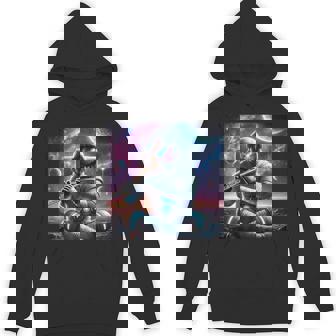 Astronaut Playing Flute Music Science Space Graphic Tee Men Unisex Hoodie | Mazezy