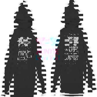 Auntie Gender Reveal Elephant Pink Blue Matching Family Aunt Hoodie - Thegiftio