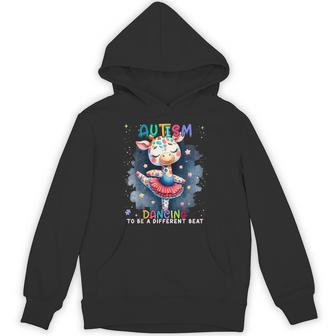 Autism Awareness Cute Unicorn Dancing To A Different Beat Hoodie - Thegiftio UK