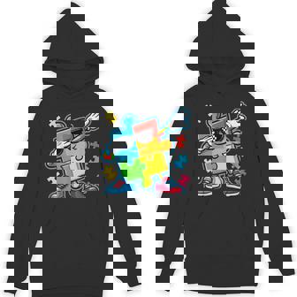 Autism Awareness Dabbing Puzzle Hoodie - Monsterry